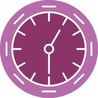 Wall Clock Glyph Two Colour Icon vector