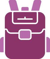 Backpack Glyph Two Colour Icon vector