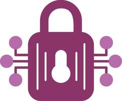 Secured Connection Glyph Two Colour Icon vector