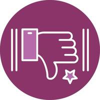 Dislike Glyph Two Colour Icon vector