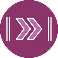 Fast Forward Glyph Two Colour Icon vector