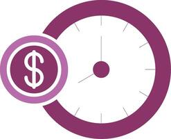Time Is Money Glyph Two Colour Icon vector