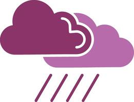 Cloud Glyph Two Colour Icon vector