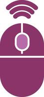 Wireless Mouse Glyph Two Colour Icon vector