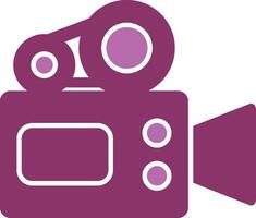 Video Camera Glyph Two Colour Icon vector