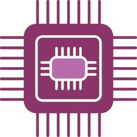 Cpu Glyph Two Colour Icon vector