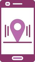 Location Glyph Two Colour Icon vector