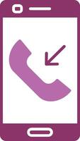 Incoming Call Glyph Two Colour Icon vector