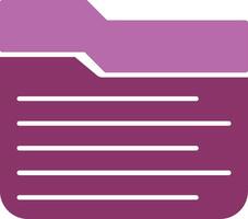 Folder Glyph Two Colour Icon vector