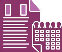 Time Management Glyph Two Colour Icon vector