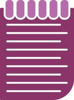 Note Glyph Two Colour Icon vector