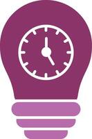 Time Management Glyph Two Colour Icon vector
