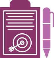 Planning Glyph Two Colour Icon vector