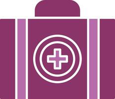 First Aid Kit Glyph Two Colour Icon vector