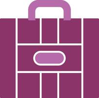 Suitcase Glyph Two Colour Icon vector