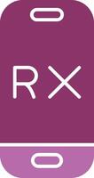 Rx Glyph Two Colour Icon vector