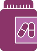 Pill Glyph Two Colour Icon vector