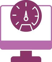 Speed Test Glyph Two Colour Icon vector
