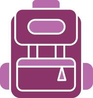 Backpack Glyph Two Colour Icon vector