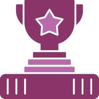 Trophy Glyph Two Colour Icon vector