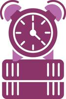 Alarm Glyph Two Colour Icon vector