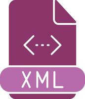 Xml Glyph Two Colour Icon vector