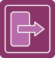 Log Out Glyph Two Colour Icon vector