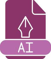 Ai Glyph Two Colour Icon vector