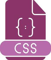 Css Glyph Two Colour Icon vector
