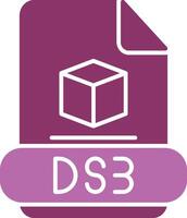 3ds Glyph Two Colour Icon vector