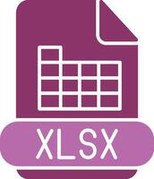 Xlsx Glyph Two Colour Icon vector