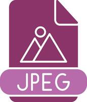 Jpeg Glyph Two Colour Icon vector