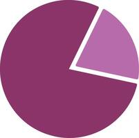 Pie Chart Glyph Two Colour Icon vector