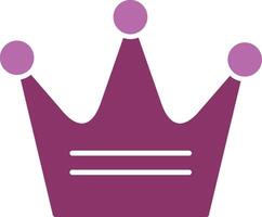 Crown Glyph Two Colour Icon vector