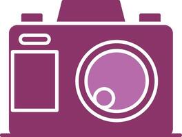 Photo Camera Glyph Two Colour Icon vector