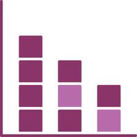 Bar Graph Glyph Two Colour Icon vector