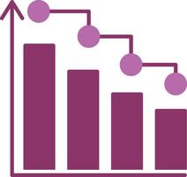 Bar Chart Glyph Two Colour Icon vector