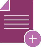 Add,File Glyph Two Colour Icon vector