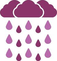 Heavy Rain Glyph Two Colour Icon vector