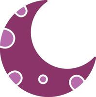 Half Moon Glyph Two Colour Icon vector