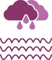 Flood Glyph Two Colour Icon vector