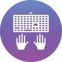 Typing on Keyboard Vector Icon