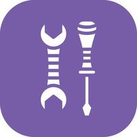 Screwdriver and Wrench Vector Icon