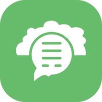 Cloud Message Vector Icon