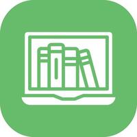 icono de vector de biblioteca en línea