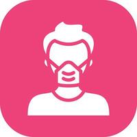 Man Wearing Mask Vector Icon