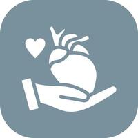 icono de vector de donación de órganos
