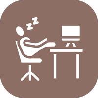 Lazy Work Vector Icon