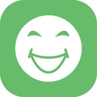 Grinning Squinting Face Vector Icon