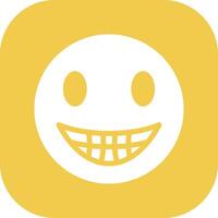 Beaming Face with Smiling Eyes Vector Icon